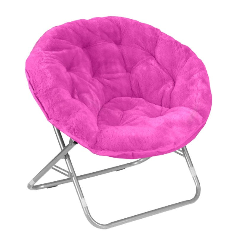 Faux Fur Saucer Chair, Pink0
