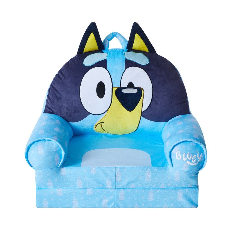 Toddler Bluey 2 In 1 Polyester Flip Out Chair Blue for Kids0