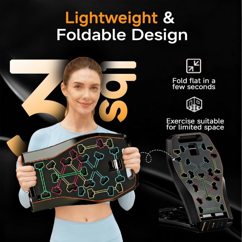 36-in-1 Push Up Board Home Gym w/ Ab Roller Resistance Bands Foldable7