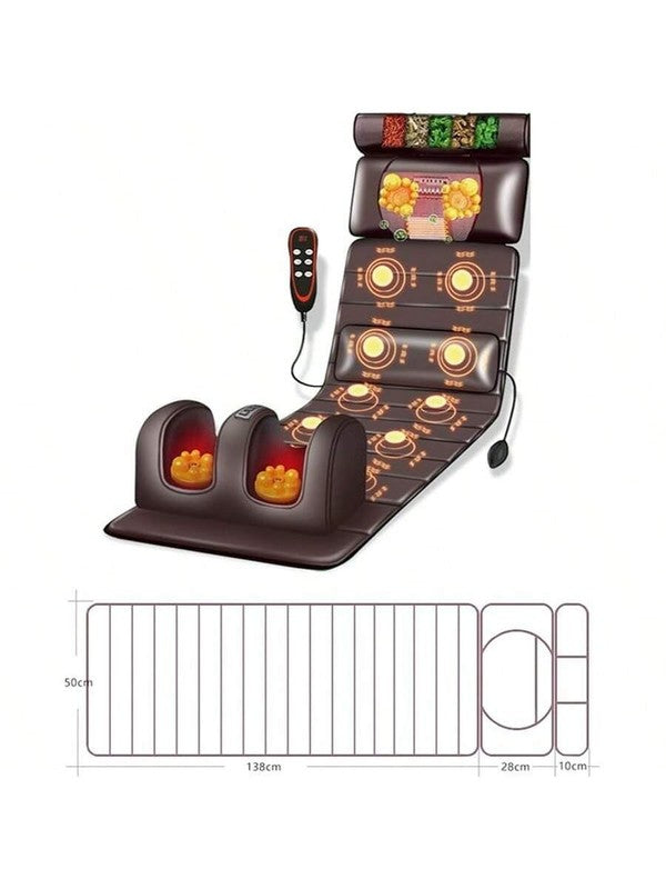 Full Body Massage Mat with Heat, 10 Vibration Massage Nodes & Adjustable Head Pi7