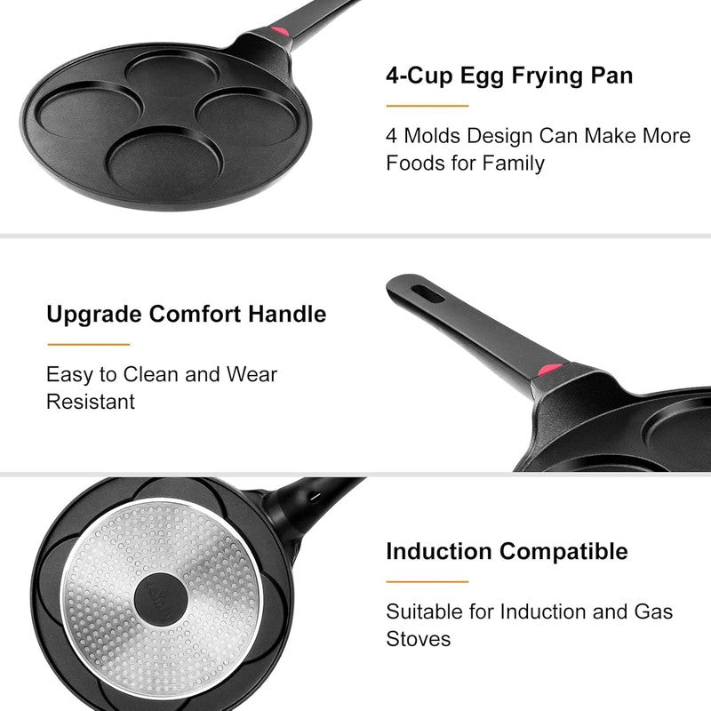 Pancake Pan Nonstick Suitable for All Stovetops & Induction Cooker, 10.5 Inch Mi3
