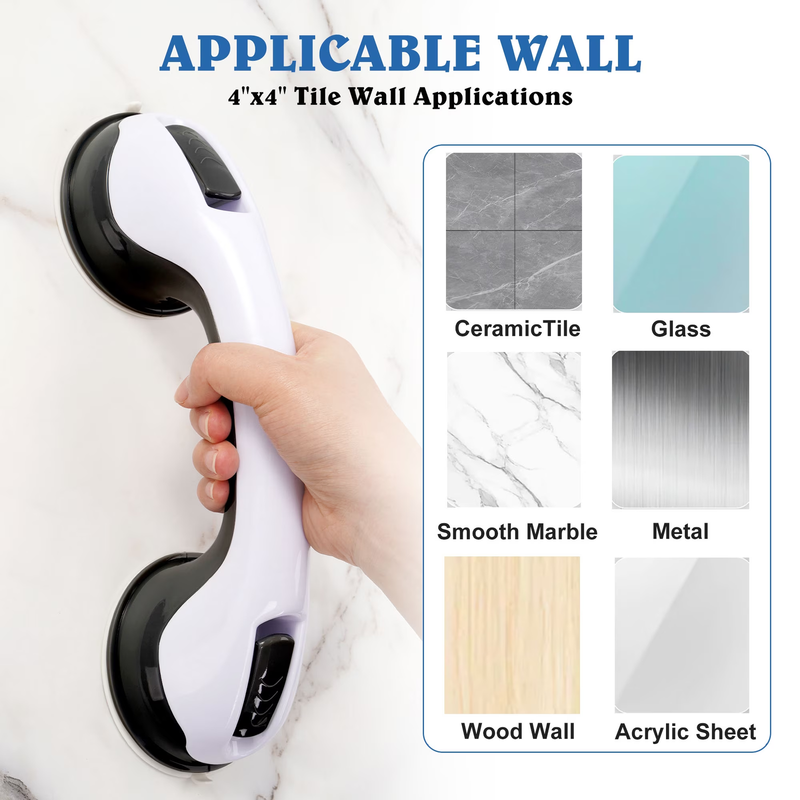 2 Pack Bathroom Grab Bars Shower Safety Handles Elderly Anti Slip Kit2
