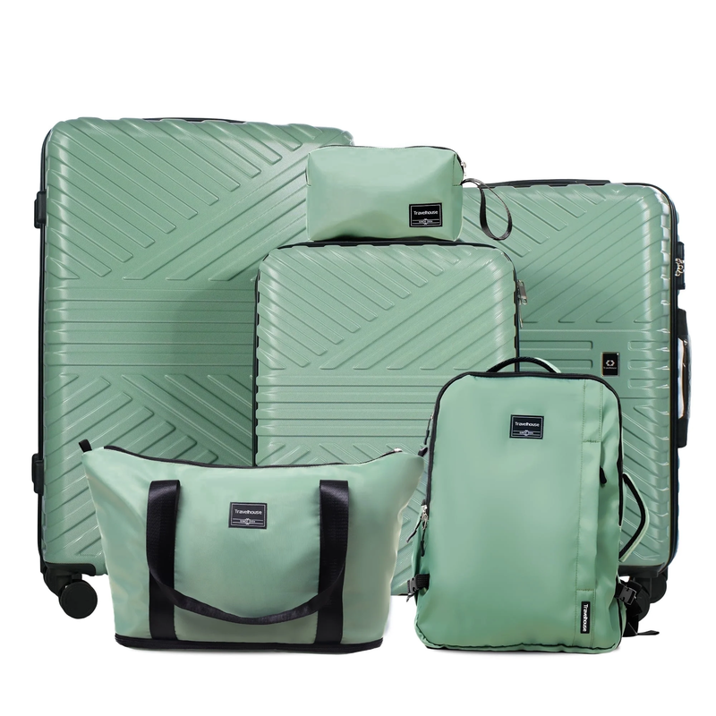 6-Piece Hardshell Luggage Set - Lightweight Suitcase with Carry-On Backpack, Duf10