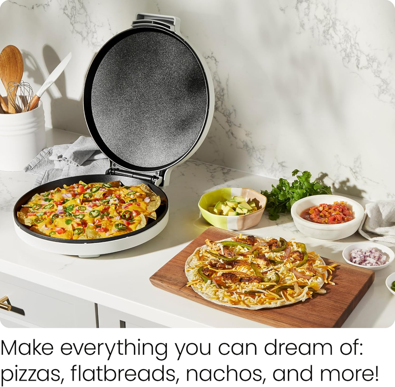 1440W Electric Pizza Maker 12" Nonstick Countertop Oven Quesadilla Omelet1