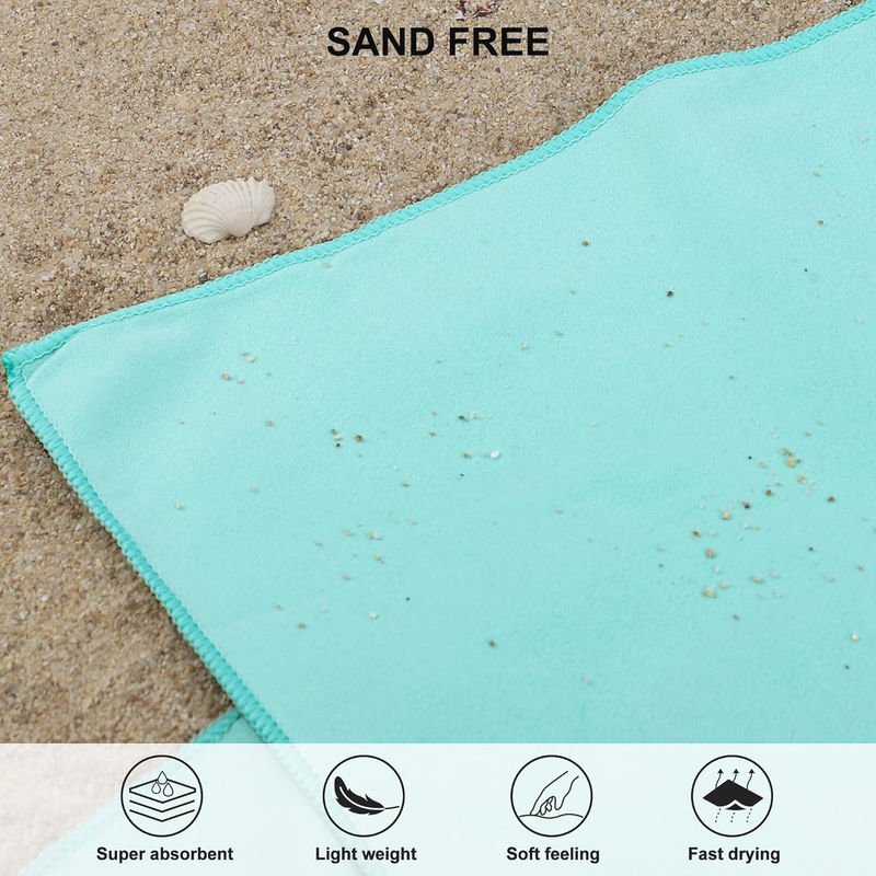 Microfiber Travel Towel Quick Dry Gym Camping Beach Pool Ultra Compact4