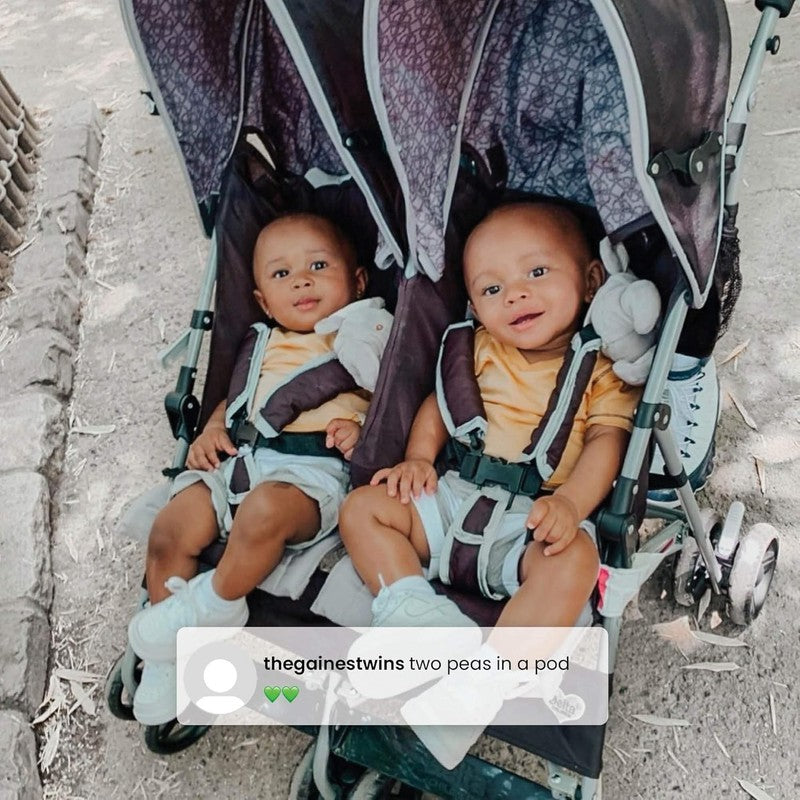 LX Side by Side Stroller   with Recline, Storage & Compact Fold, Night Sky4