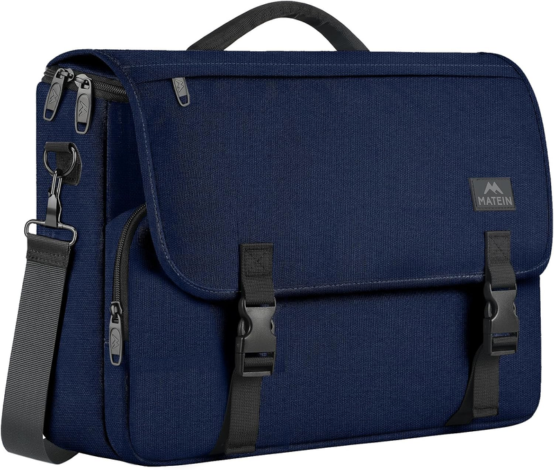 Messenger Bag Men 15.6 Inch Laptop Water Resistant Crossbody Satchel Blue9