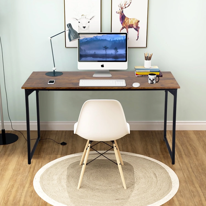 47" Modern Computer Desk Industrial Office Table Laptop Desk Vintage10