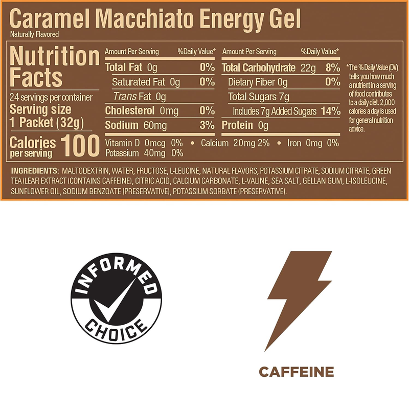 Vegan Energy Gel, Caramel Macchiato, Gluten-Free, 24-Pack for Workouts6