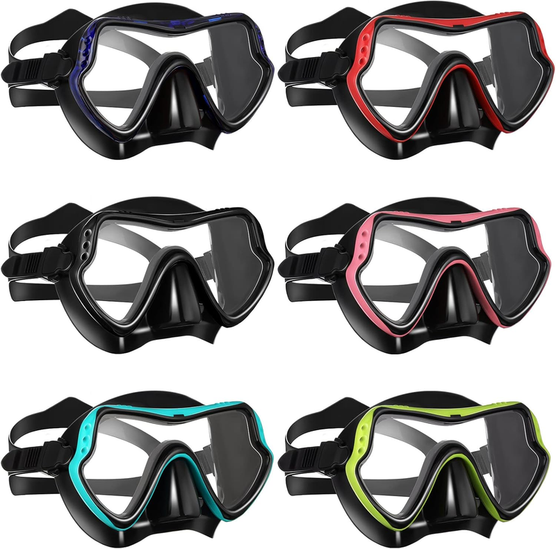 6 Pack Swim Goggles with Nose Cover Anti-Fog Leakproof Diving Mask for Adults Yo8