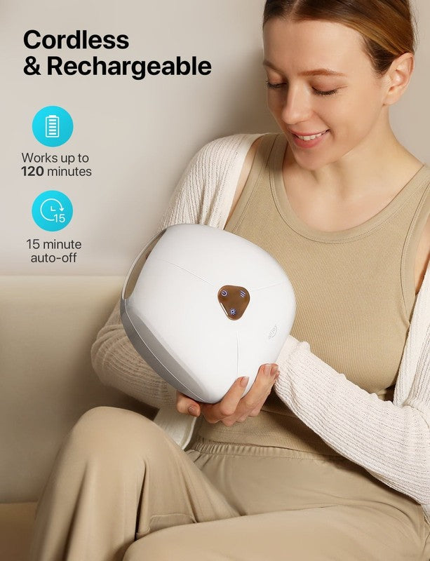 Cordless Hand Massager with Heat, Rechargeable Finger Massager, 3 Compression Le2