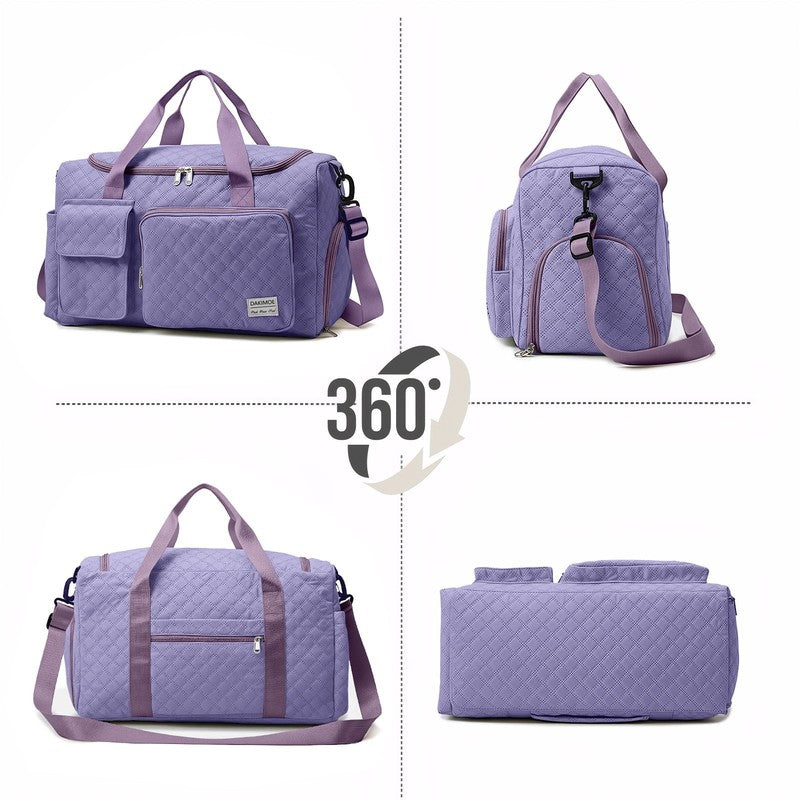 Travel Duffle Bag for Women Men, Weekender Overnight Bags Carry on Gym Bag with7