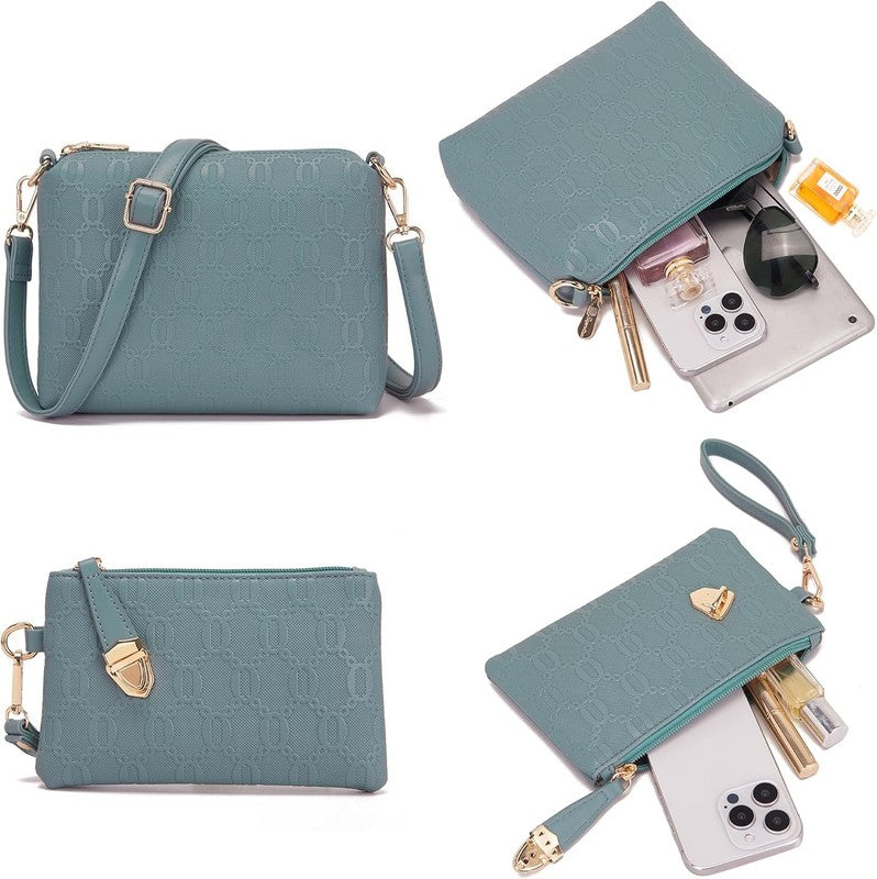 Women Fashion Handbag Set 4PCS Tote Shoulder Top Handle Satchel Purse5