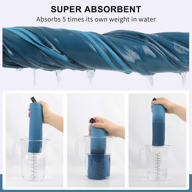 Microfiber Travel Towel Quick Dry Gym Camping Beach Pool Ultra Compact3
