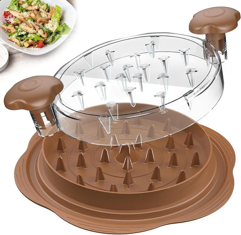 Chicken Shredder Tool Large Twist Meat Shredder BPA Free w/ Brush Fork10