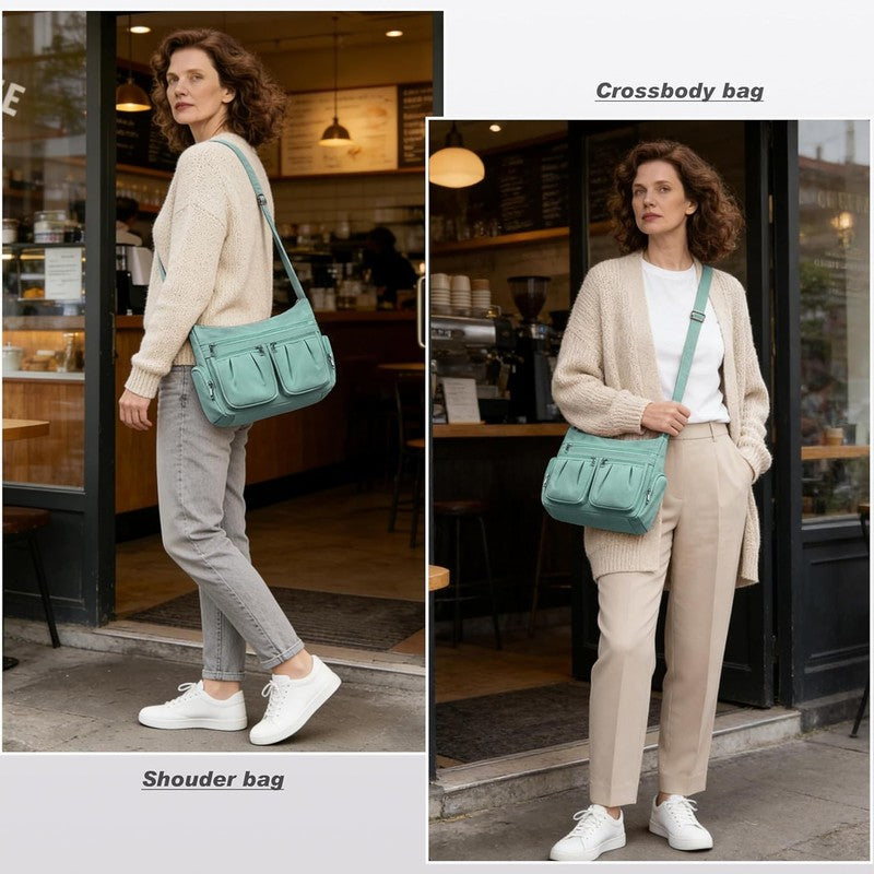 Women Crossbody Bag Waterproof Nylon Lightweight Shoulder Purse Handbag1