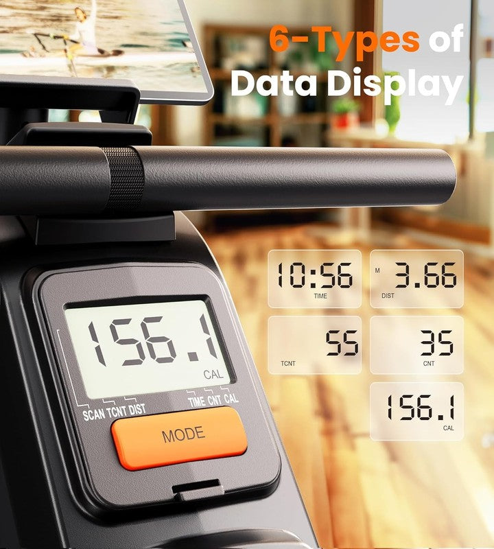 Magnetic & Water Rowing Machine Home Bluetooth App Supported Comfortable4