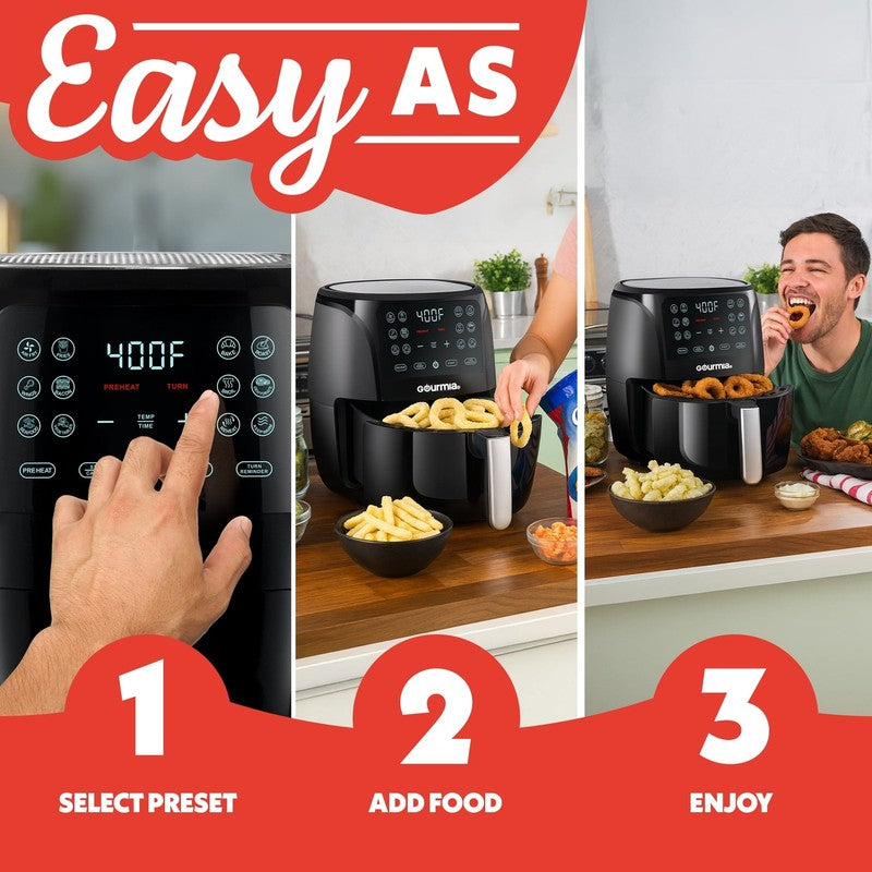 6 QT Air Fryer, 12 Presets, Fryforce 360°, XL Capacity, 1500W, Black9