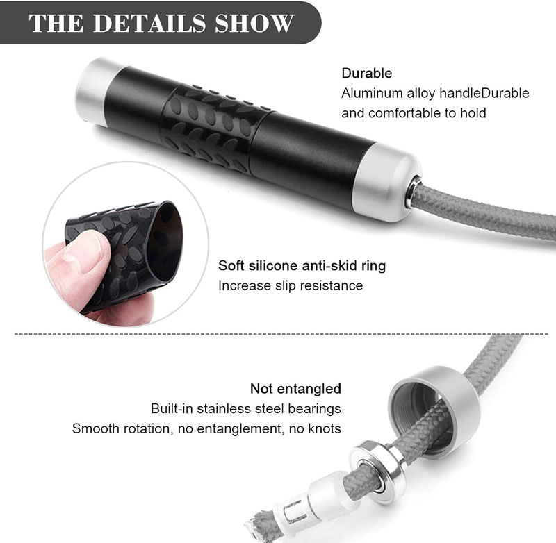 Weighted Jump Rope 1lb Tangle Free Speed Skipping MMA Boxing Adjustable Rope2
