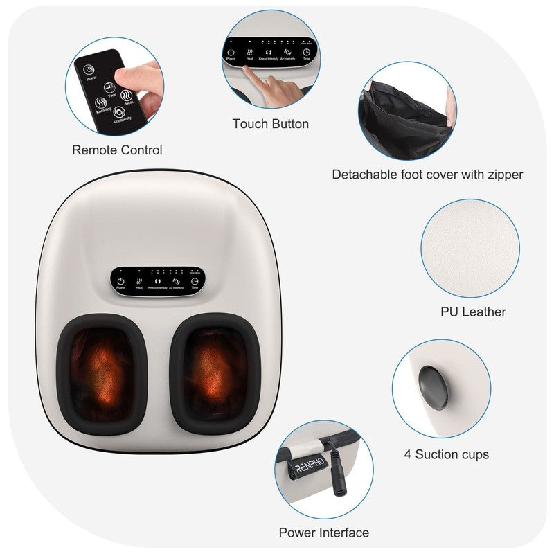 Shiatsu Foot Massager with Heat for Neuropathy Tired Foot Blood Circulation, FSA5