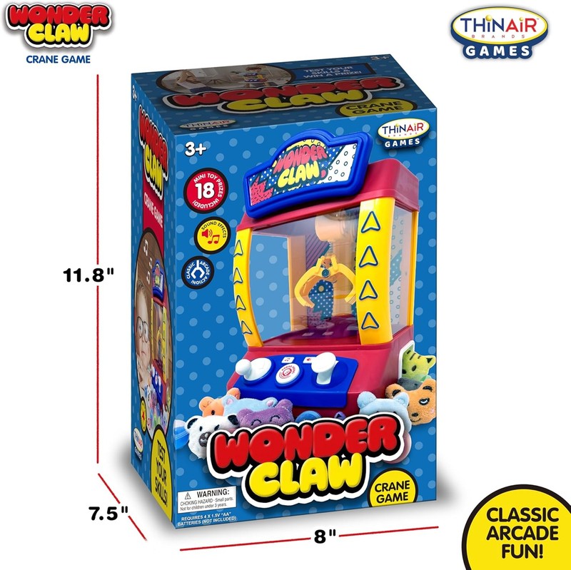 Wonder Claw Machine Arcade Game Kids Toy w/ 9 Plush Prizes & 9 Balls2