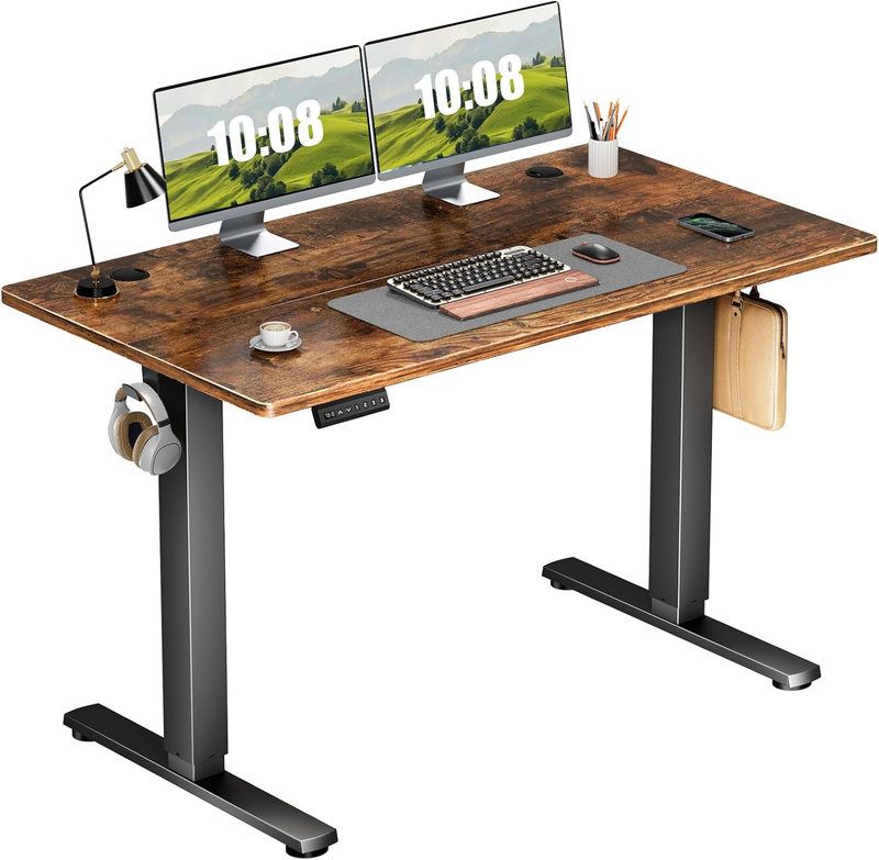 Electric Height Adjustable Standing Desk   48" Home Office Workstation0