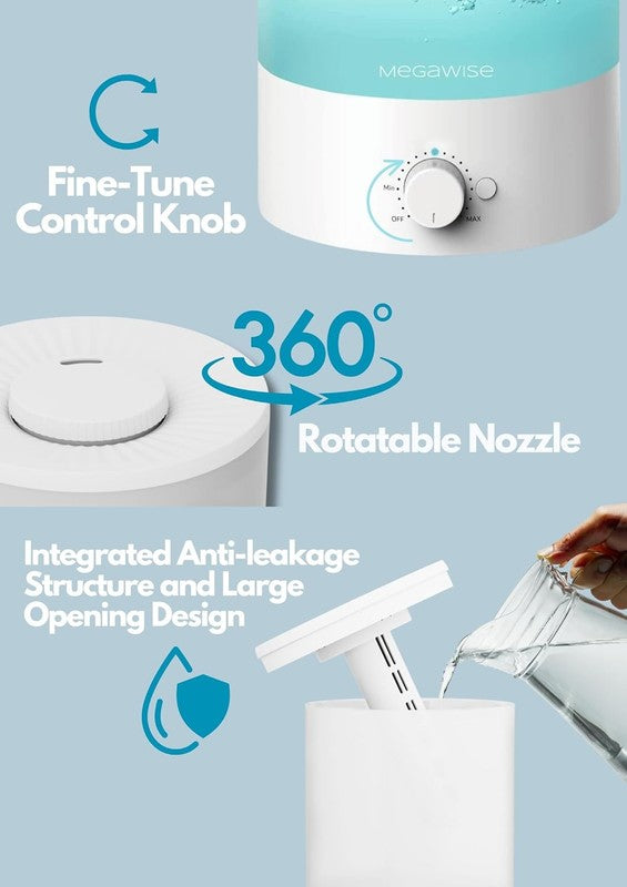 Humidifier 3.5L Top Fill Night Light Cool Mist Auto Shut-Off for Kids Room2