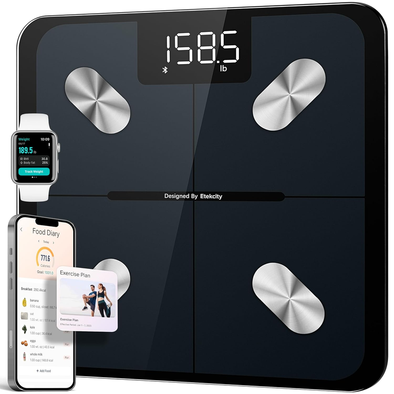 Smart Body Body Weight Scale BMI Body Fat Muscle Mass Bluetooth FSA HSA LED0