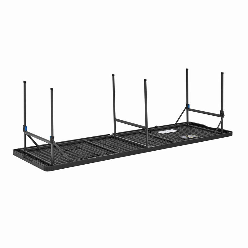 Black 8 Foot Easy Fold Folding Plastic Table, Heavy Duty, Indoor Outdoor, Scratc6