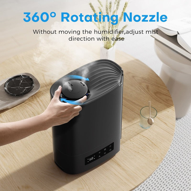 6L Cool Mist Humidifier Top Fill Smart Control Oil Diffuser Timer Black1