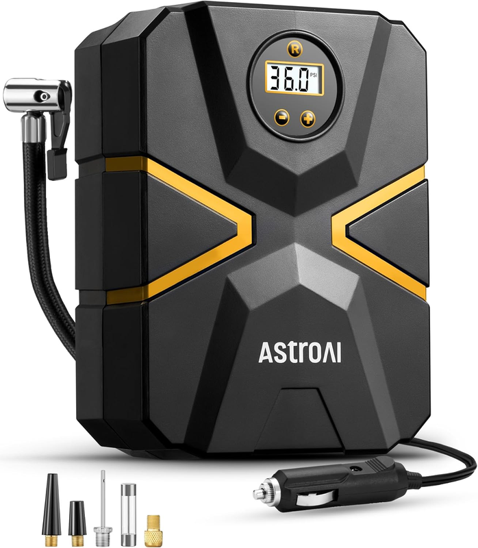S1 Portable Tire Inflator 12V DC, Digital Air Pump with Auto Shutoff, 150 PSI10