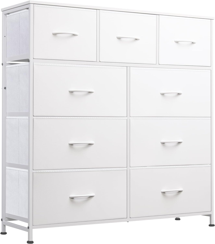 9 Drawer Dresser, Fabric Storage Tower for Bedroom, Hallway, Closet, Tall Chest 0