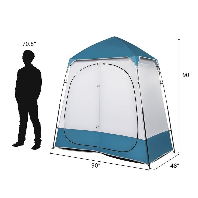 Outdoor Indoor 2 Room Shower Tent Pop Up Privacy Shelter3