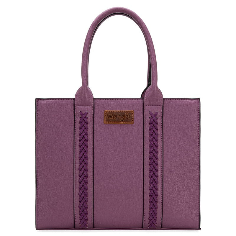 Wrangler 3Pcs Handbags Set Tote Bag & Medium Crossbody Purse & Wallet, Purple3
