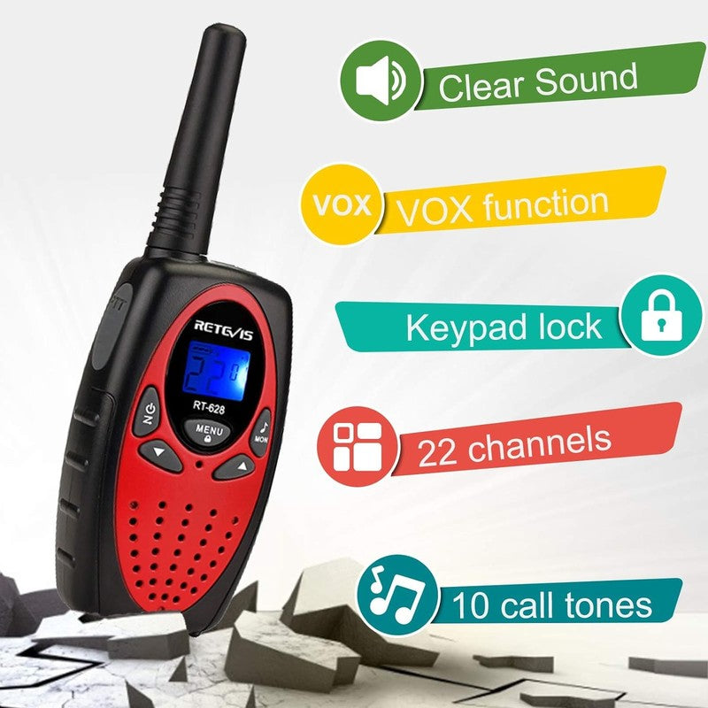 RT628 Walkie Talkies for Kids,Toys Gifts for 6-12 Years Old Boys Girls,Long Rang2