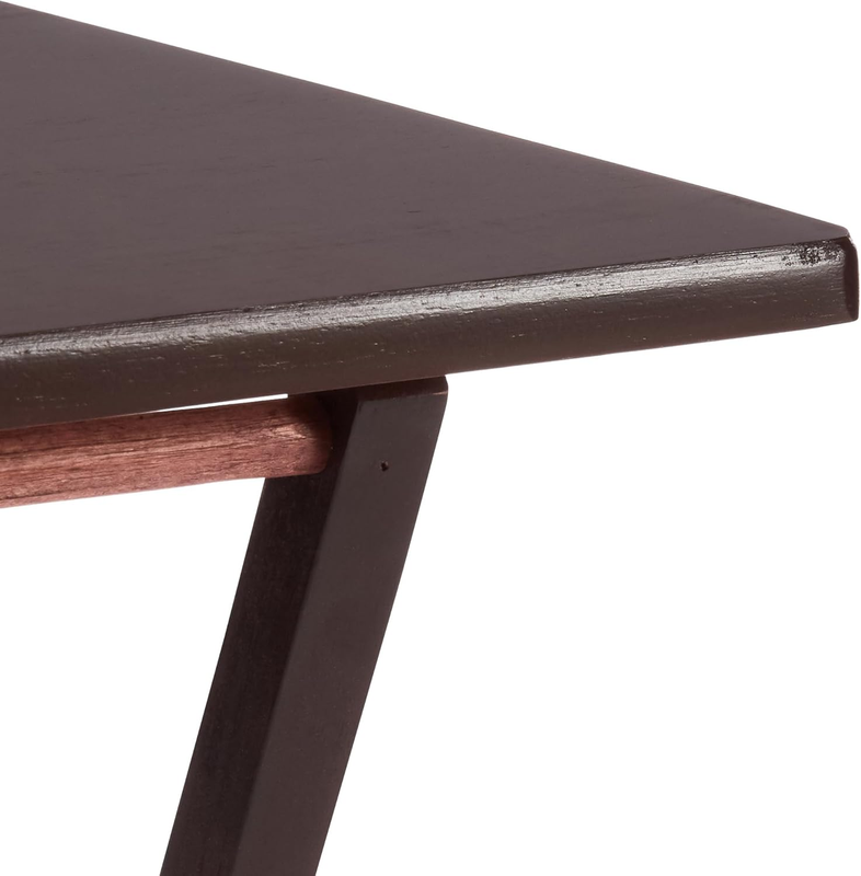 4-Pack Folding TV Tray Table w/ Storage Rack Wood Space Saving Espresso2