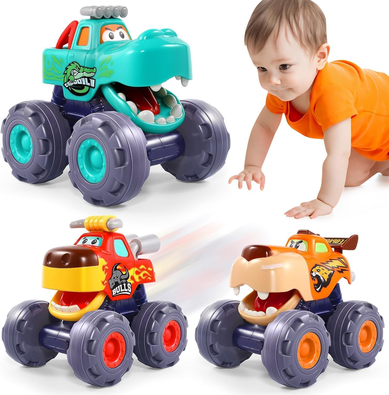 Car Toys for 1 Year Old Boy Gifts, Pull Back Monster Truck Toy Cars for Toddlers9