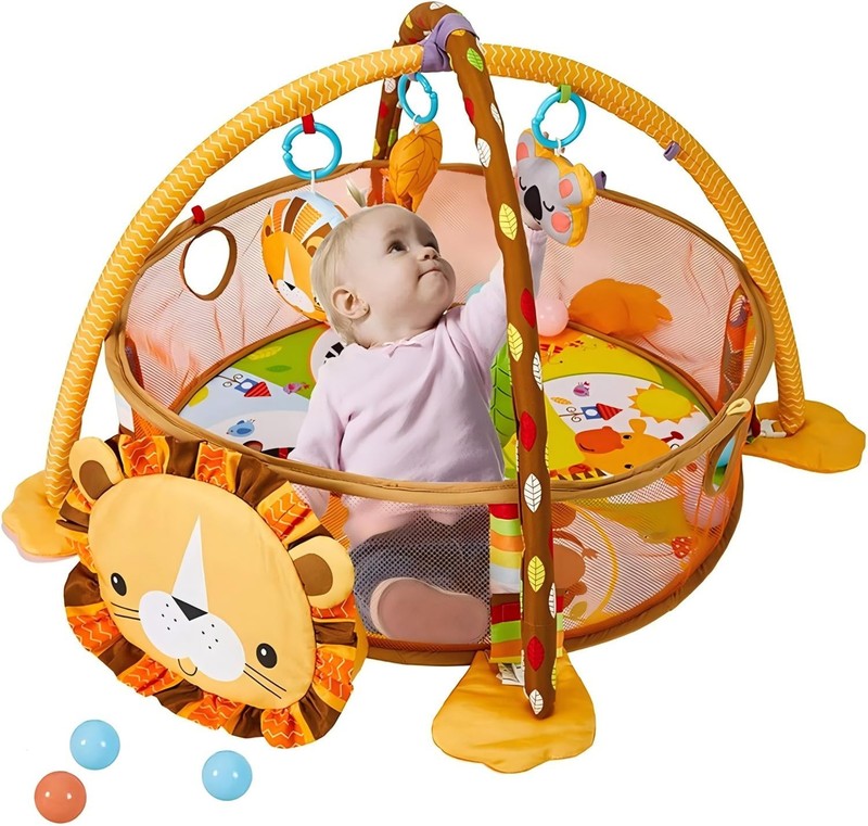 3 in 1 Baby Gym Play Mat Activity Ocean Ball Sensory Toys Gift 0 36M2