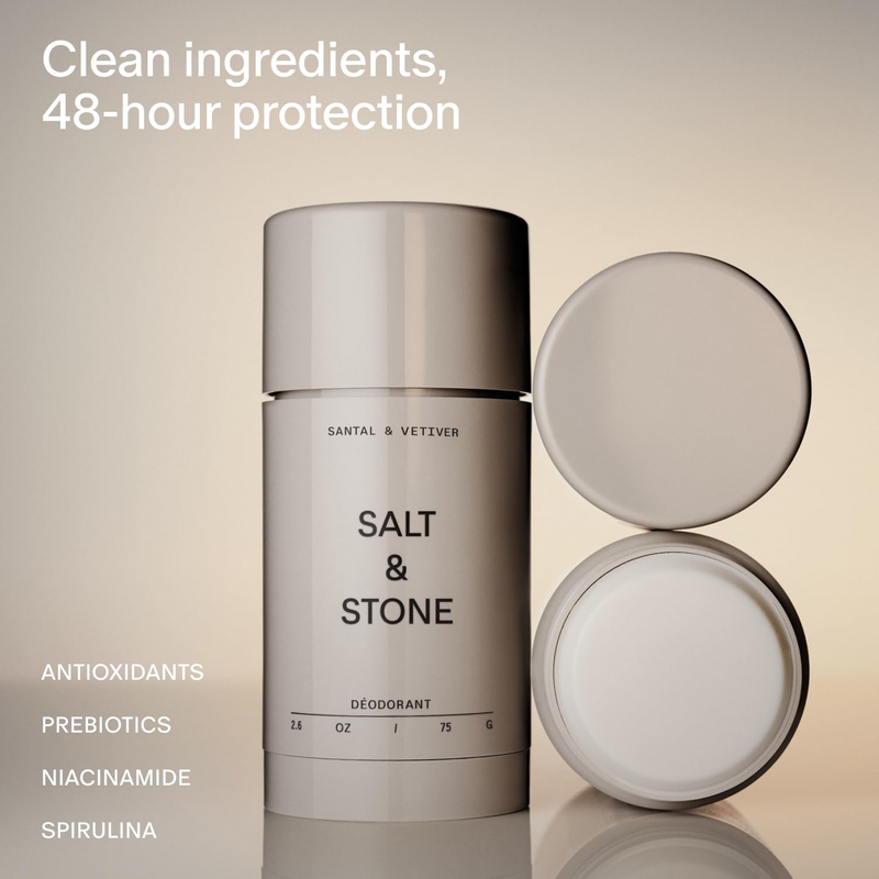 Aluminum Free Deodorant 48H Extra Strength Women Men Santal Vetiver1