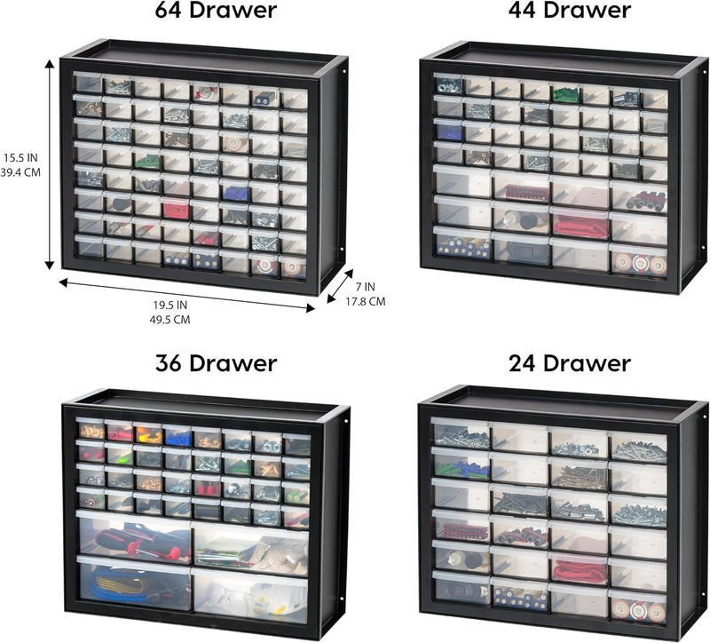 Screw Tool Organizer Small Parts Cabinet, 44 Drawer, Electronics Hardware Nuts a3