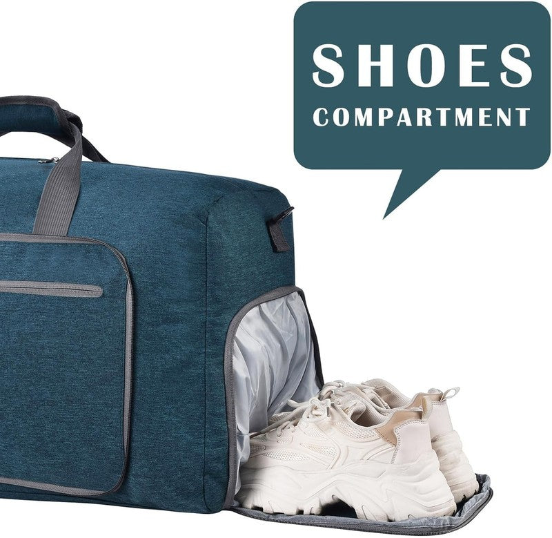 Duffle Bag Shoes Compartment Foldable Travel Waterproof Adjustable Strap Men4