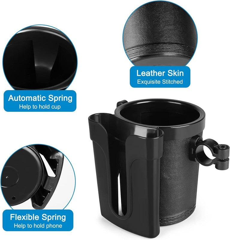 3-In-1 Bike Cup Holder with Cell Phone Keys Holder, Bike Water Bottle Holders, U3