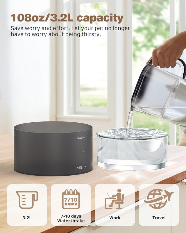 Cat Water Fountain 108Oz/3.2L, Super Quiet Pet Drinking Dispenser for Cats & Dog5