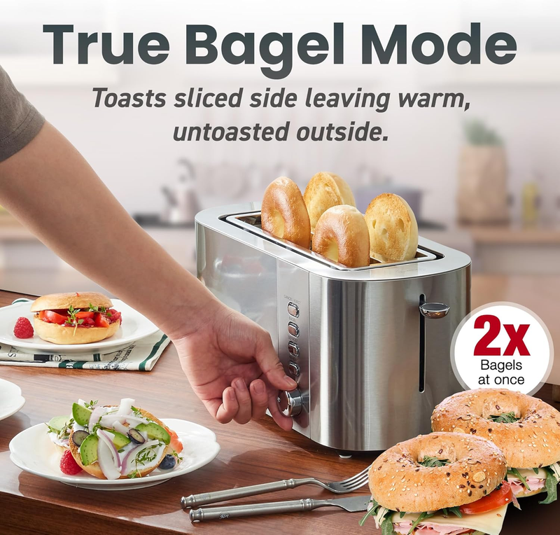 ECT4123X 4 Slice Long Slot Toaster Extra Wide Stainless Steel3