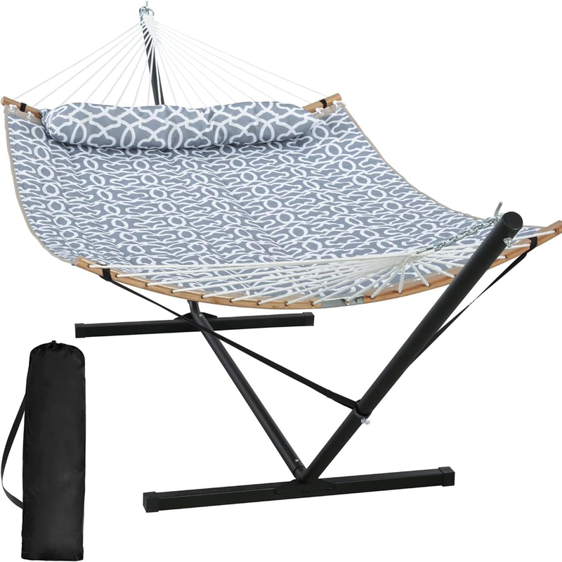Freestanding Hammock with Stand 450lb Capacity Frame Outdoor Grey10