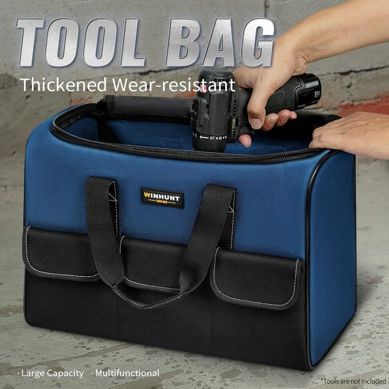Large 1680D Tool Bag 5 Pockets Heavy Duty Electrician DIY Craftsmen Blue8