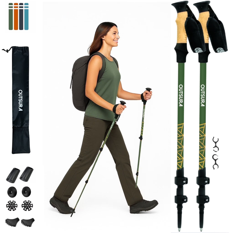 Trekking Poles for Hiking (Pair of 2) Lightweight Aluminum Collapsible Hiking Po7