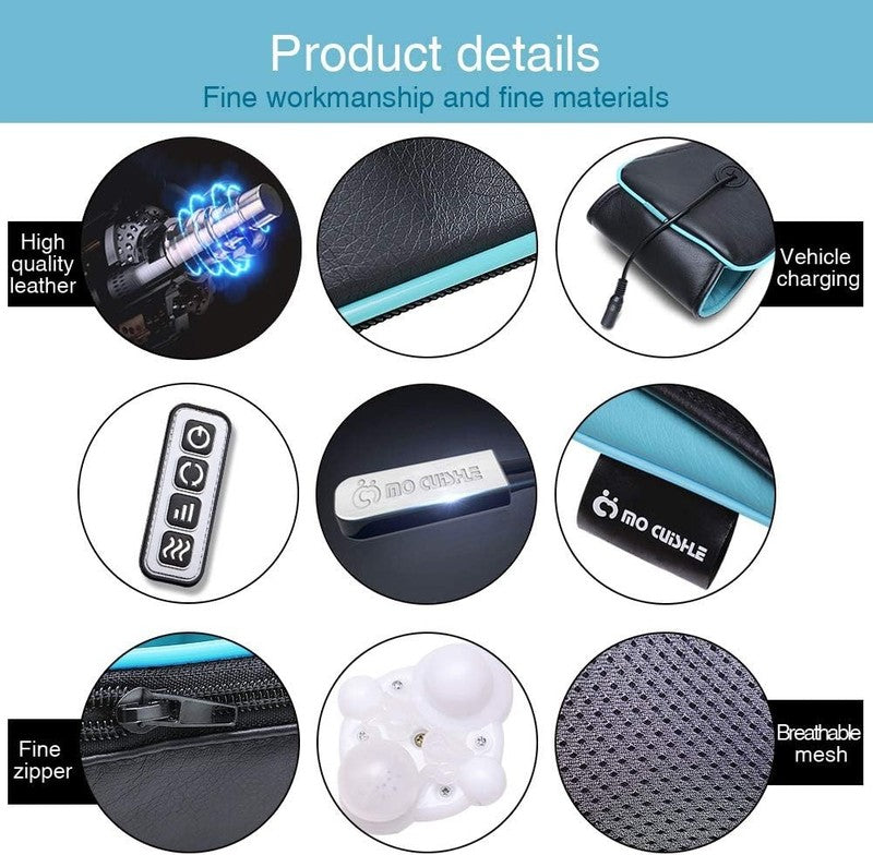Shiatsu Neck Back Shoulder Massager w/ Heat 4D Deep Tissue Pain Relief8