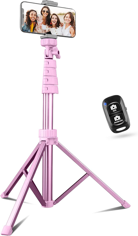 62'' Phone Tripod Selfie Stick w Wireless Remote Cell Phone Stand6