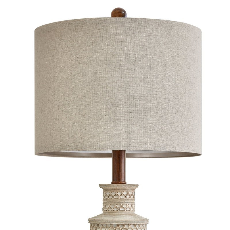 Bedside Lamp Set of 2 for Bedroom 24" Traditional Living Room Resin Nightstand T7